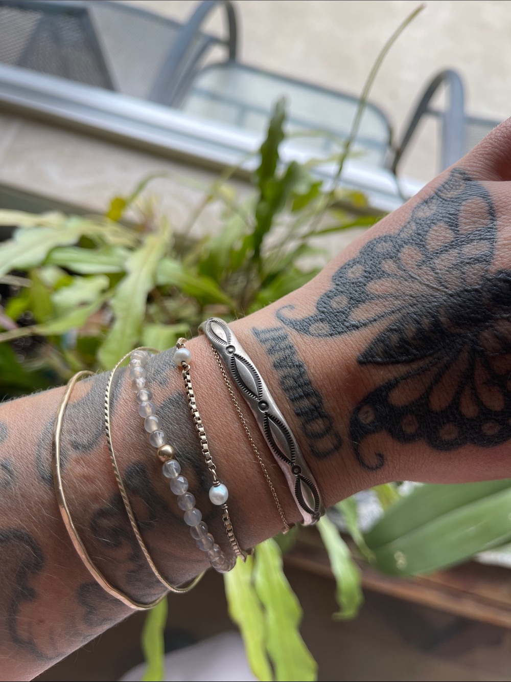 Handmade Sterling Silver Stamped Stackable Bracelet Cuff by Meg Girard